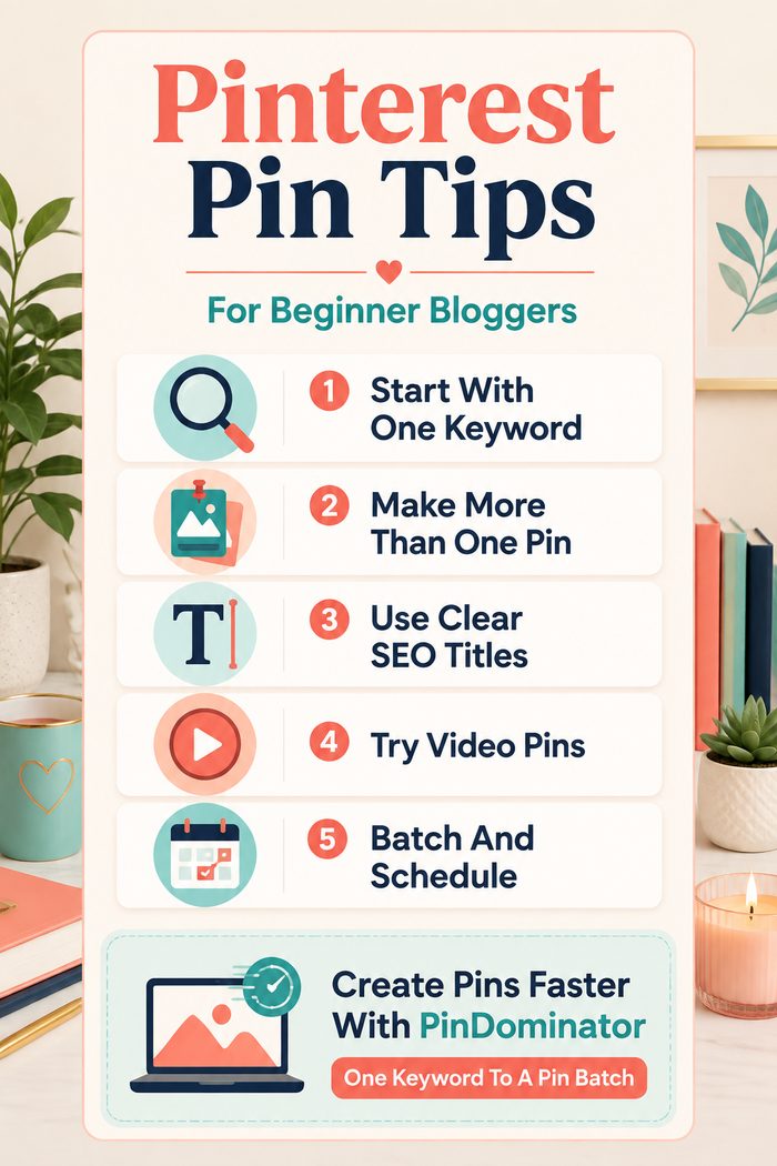 PinDominator promo pin — Pinterest pin tips for beginner bloggers